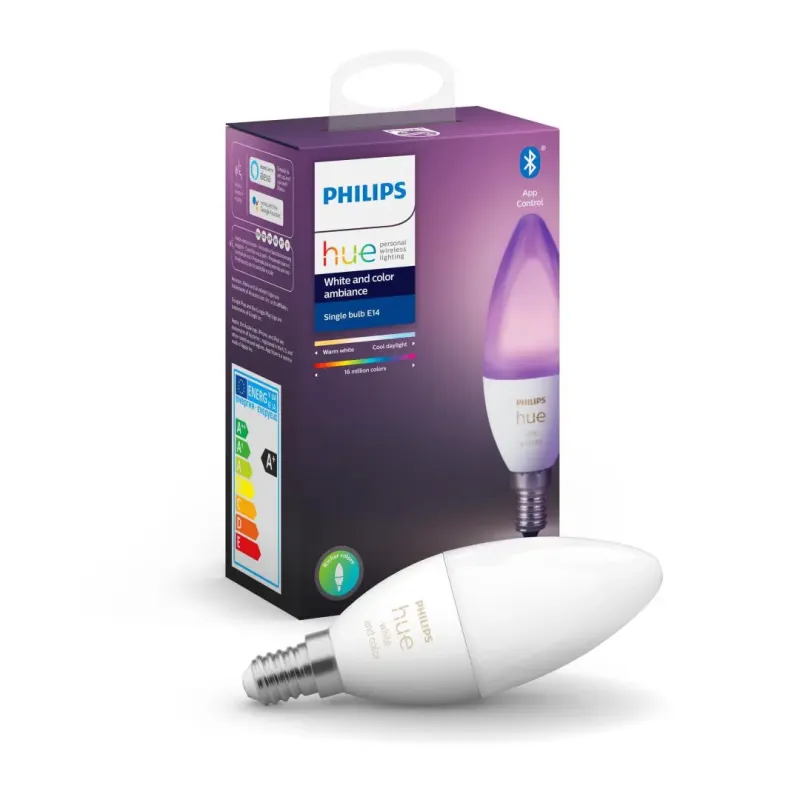 Philips Hue E14 Farve Ekstra Pære - Philips Hue Mobiltelefoner  - 8718699726317