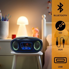 Sort Denver Tcl 212bt Boombox Blå - Denver Mobiltelefoner  - 5706751040702