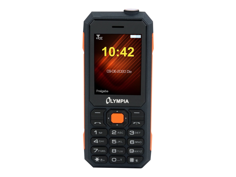 Olympia Mobiltelefon Active Schwarz Orange Outdoor - Olympia Mobiltelefoner  - 4030152022830