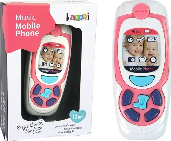 Pink Leantoys Pædagogisk Mobiltelefon Til Børn Melody - Leantoys Mobiltelefoner  - 5904665997758