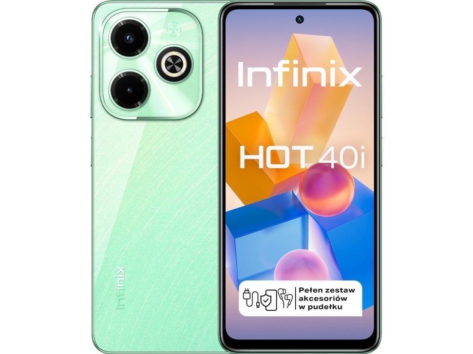Grøn Infinix Hot 40i 256gb Infinixhot40igreen Smartphone - Infinix Mobiltelefoner  - 4894947018626