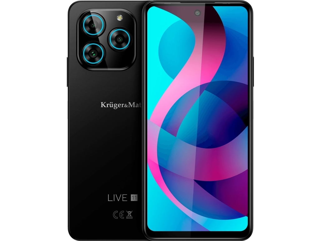 Sort Smartphone Krugerampamp Matz Live Black - Kruger&matz Mobiltelefoner  - 5901890108157