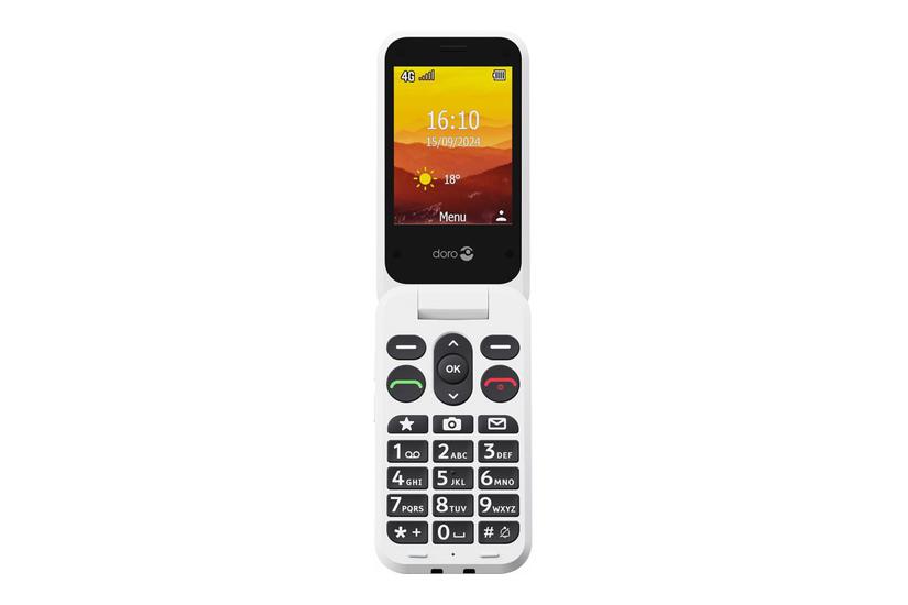 Hvid Doro Leva L21 Rød Funktionstelefon 128 Gsm - Doro Mobiltelefoner  - 7322460087593